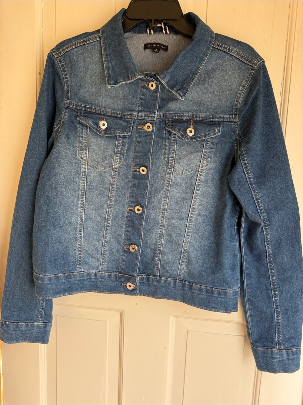 Classic Denim Jacket in Faded Blue
